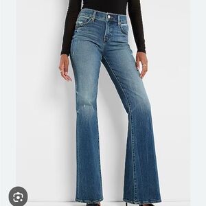 Read my love notes  NWOT Express Blue Wide Leg Women's Jeans